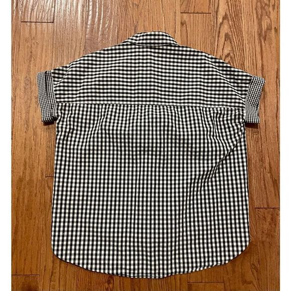 Madewell black gingham boxy button down xs - Picture 8 of 8
